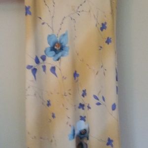 Silky mid-calf skirt & matching sweater.